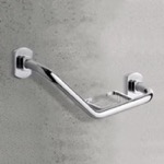 Gedy ED20-13 Grab Bar, Polished Chrome, With Soap Holder
